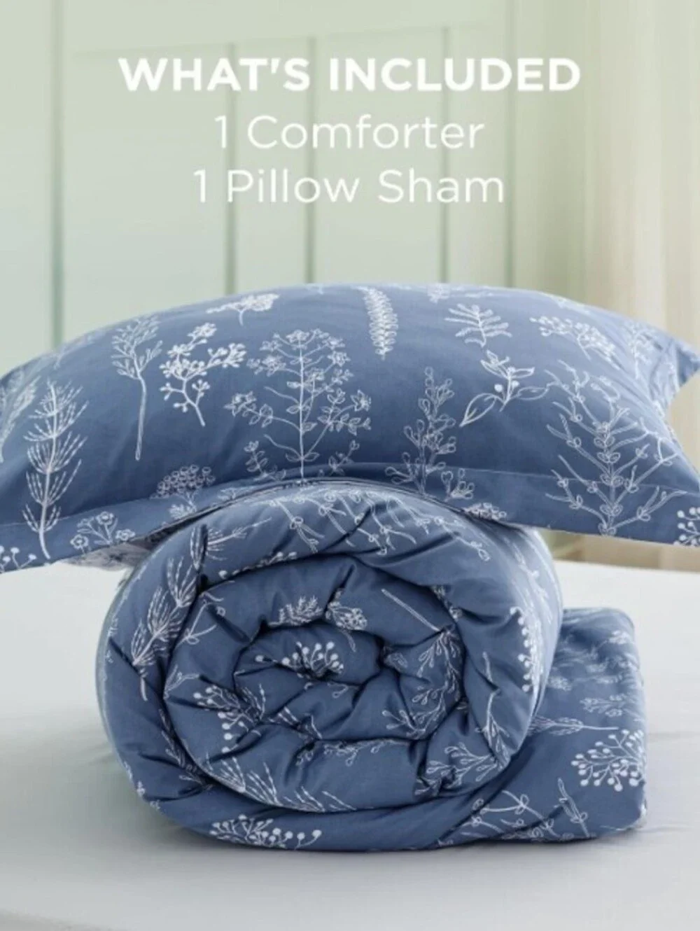 REVERSIBLE COMFORTER SET-2PC-TWIN/XL TWIN-INFINITY BLUE
